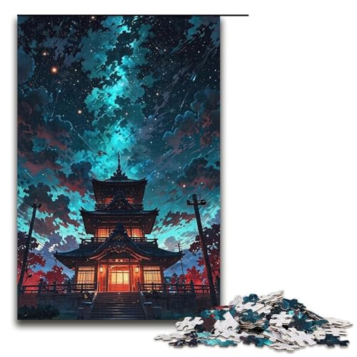 Puzzle mit 1000 Teilen für Erwachsene, Lernspielzeug im japanischen Stil, geeignet als Schreibtischdekoration (Größe 38 x 26 cm) von LLONGKT