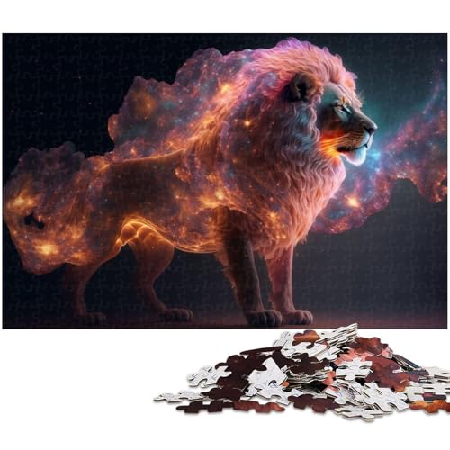 Puzzle mit 1000 Teilen für Erwachsene, Löwen-Quizspiel, Stressabbau, schwierige Herausforderung, Größe 38 x 26 cm Puzzle mit 1000 Teilen für Erwachsene, Löwen-Quizspiel, Stressabbau, schwierige Herausforderung, Größe 38 x 26 cm von LLONGKT