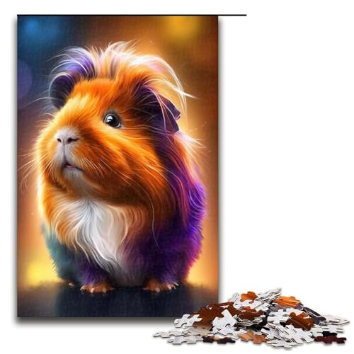 Puzzle mit 1000 Teilen für Erwachsene, Meerschweinchen-Puzzle, Stressabbau-Spielzeug (Größe 50 x 75 cm) von LLONGKT