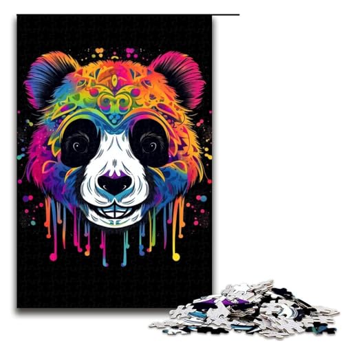 Puzzle mit 1000 Teilen für Erwachsene, Neon-Panda-Puzzle, Denkspiel, herausfordernd, Aber unterhaltsam und humorvoll, Größe 50 x 75 cm Puzzle mit 1000 Teilen für Erwachsene, Neon-Panda-Puzzle, Denkspiel, herausfordernd, Aber unterhaltsam und humorvoll, Größe 50 x 75 cm von LLONGKT