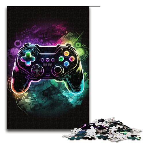 Puzzle mit 1000 Teilen für Erwachsene, Neon-Spiel, lustige Spiele für die ganze Familie, Weihnachts- und Geburtstagsgeschenke (Größe 50 x 75 cm) von LLONGKT