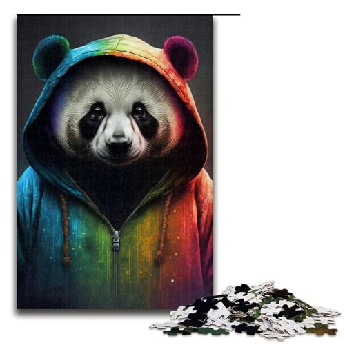 Puzzle mit 1000 Teilen für Erwachsene, Panda im Pullover, Quizspiel zum Stressabbau, schwierige Herausforderung, Größe 50 x 75 cm Puzzle mit 1000 Teilen für Erwachsene, Panda im Pullover, Quizspiel zum Stressabbau, schwierige Herausforderung, Größe 50 x 75 cm von LLONGKT