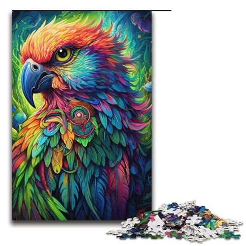 Puzzle mit 1000 Teilen für Erwachsene, Papageien-Puzzle, Lernspiele, tolle Geschenke und Spielzeuge für Teenager ab 14 Jahren, Größe 38 x 26 cm von LLONGKT