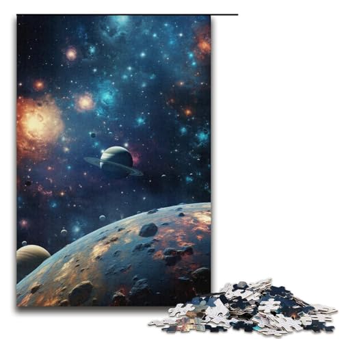 Puzzle mit 1000 Teilen für Erwachsene, Puzzle „Universum, Galaxie, Planet“, Lernpuzzle, Größe 38 x 26 cm von LLONGKT