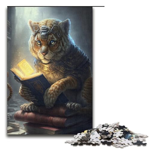 Puzzle mit 1000 Teilen für Erwachsene, Puzzle-Kunst, Tiger-Quizspiel, anspruchsvoll zu vervollständigen, Aber lustig und humorvoll, Größe 38 x 26 cm von LLONGKT