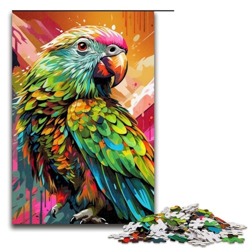 Puzzle mit 1000 Teilen für Erwachsene, Puzzle mit Tieren, Vögeln, Papageien, Quizspiel, Stressabbau, schwierige Herausforderung, Größe 50 x 75 cm Puzzle mit 1000 Teilen für Erwachsene, Puzzle mit Tieren, Vögeln, Papageien, Quizspiel, Stressabbau, schwierige Herausforderung, Größe 50 x 75 cm von LLONGKT