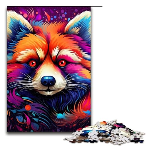 Puzzle mit 1000 Teilen für Erwachsene, Roter Panda, Quizspiel, Stressabbau, schwierige Herausforderung, Größe 50 x 75 cm von LLONGKT