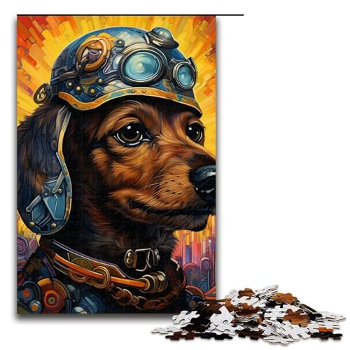 Puzzle mit 1000 Teilen für Erwachsene, Steampunk-Dackel, anspruchsvolles Spiel, jedes Teil ist einzigartig – anspruchsvolles, unterhaltsames Spiel für die ganze Familie, Größe 50 x 75 cm Puzzle mit 1000 Teilen für Erwachsene, Steampunk-Dackel, anspruchsvolles Spiel, jedes Teil ist einzigartig – anspruchsvolles, unterhaltsames Spiel für die ganze Familie, Größe 50 x 75 cm von LLONGKT