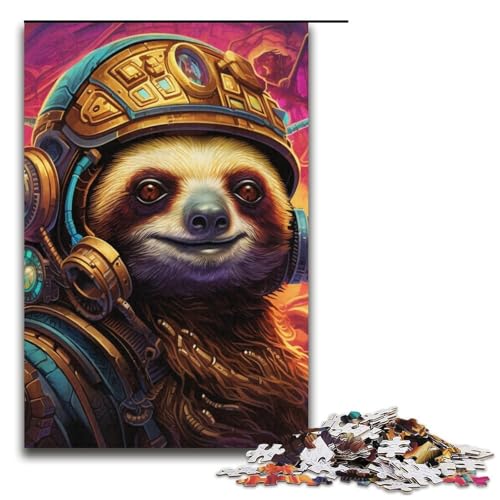 Puzzle mit 1000 Teilen für Erwachsene, Steampunk-Faultier-Quizspiel, anspruchsvoll zu vervollständigen, Aber unterhaltsam und humorvoll, Größe 38 x 26 cm Puzzle mit 1000 Teilen für Erwachsene, Steampunk-Faultier-Quizspiel, anspruchsvoll zu vervollständigen, Aber unterhaltsam und humorvoll, Größe 38 x 26 cm von LLONGKT