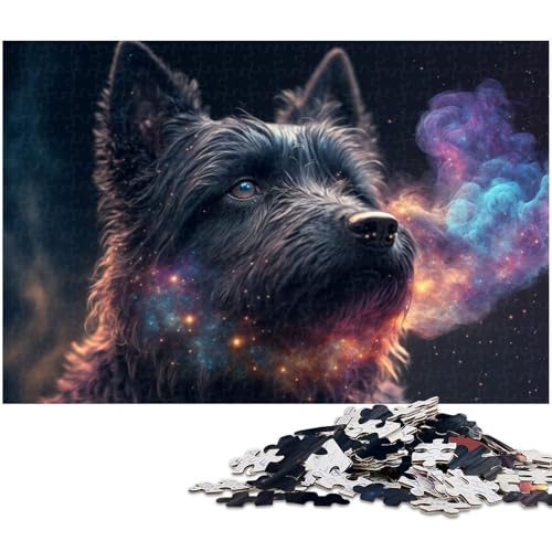 Puzzle mit 1000 Teilen für Erwachsene, Tier-Terrier-Quizspiel, anspruchsvoll zu vervollständigen, Aber lustig und humorvoll, Größe 38 x 26 cm von LLONGKT