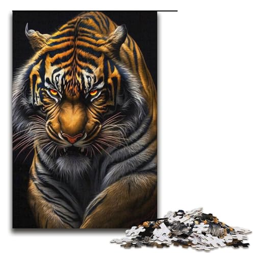 Puzzle mit 1000 Teilen für Erwachsene, Tiger-Denkspiel, Stressabbau, Staycation, Zeit totschlagen, Größe 38 x 26 cm Puzzle mit 1000 Teilen für Erwachsene, Tiger-Denkspiel, Stressabbau, Staycation, Zeit totschlagen, Größe 38 x 26 cm von LLONGKT