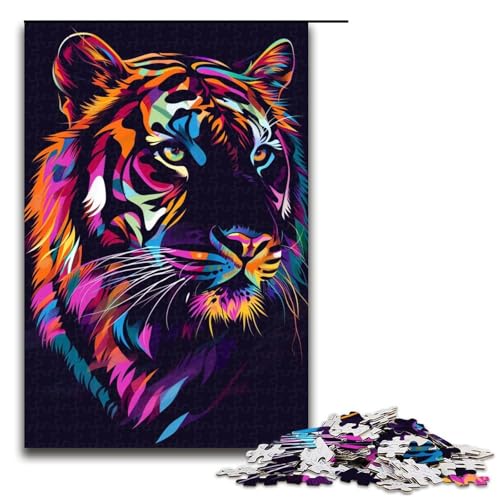 Puzzle mit 1000 Teilen für Erwachsene, Tiger-Quizspiel, Stressabbau, schwierige Herausforderung, Größe 50 x 75 cm Puzzle mit 1000 Teilen für Erwachsene, Tiger-Quizspiel, Stressabbau, schwierige Herausforderung, Größe 50 x 75 cm von LLONGKT