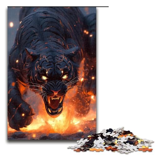 Puzzle mit 1000 Teilen für Erwachsene, Tiger-Quizspiel, anspruchsvoll zu vervollständigen, Aber lustig und humorvoll, Größe 50 x 75 cm von LLONGKT