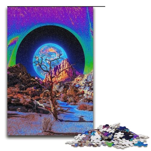 Puzzle mit 1000 Teilen für Erwachsene, Traumlandschafts-Puzzle, Stressabbau-Spielzeug (Größe 38 x 26 cm) von LLONGKT
