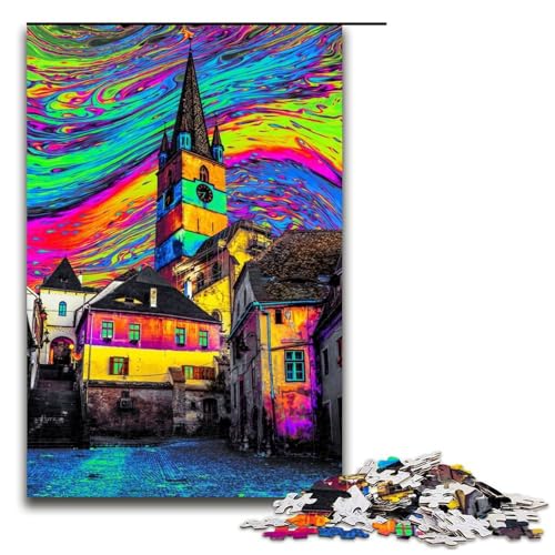 Puzzle mit 1000 Teilen für Erwachsene, Traumlandschafts-Puzzle, Stressabbau-Spielzeug (Größe 50 x 75 cm) von LLONGKT