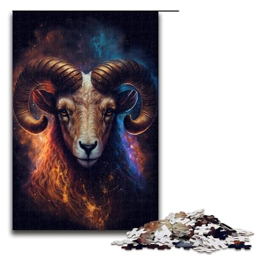 Puzzle mit 1000 Teilen für Erwachsene, Traumziegen-Puzzle, Lernspiele, Geschenkideen für Teenager ab 14 Jahren (Größe 50 x 75 cm) von LLONGKT