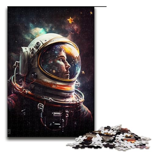 Puzzle mit 1000 Teilen für Erwachsene, Weltraum-Astronaut, Lernpuzzle, Größe 50 x 75 cm von LLONGKT