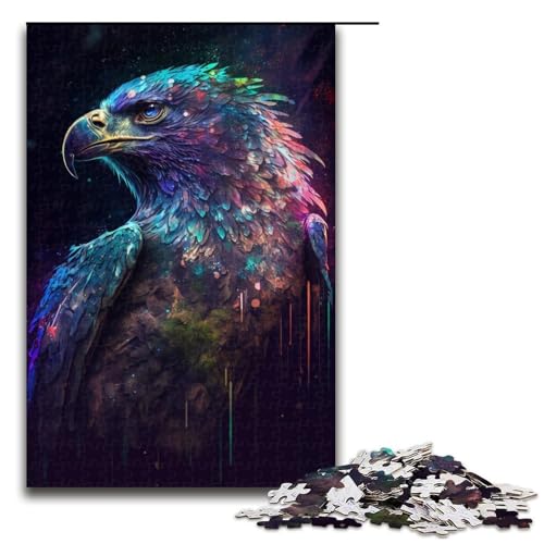 Puzzle mit 1000 Teilen für Erwachsene, Weltraumadler, Lernpuzzle, Größe 50 x 75 cm von LLONGKT