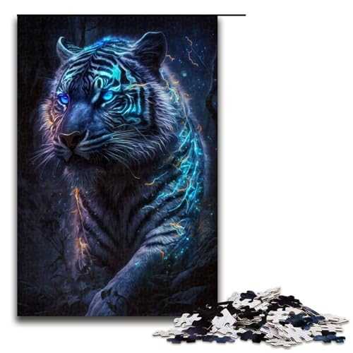 Puzzle mit 1000 Teilen für Erwachsene, Weltraumtiger, Lernpuzzle, Größe 50 x 75 cm von LLONGKT