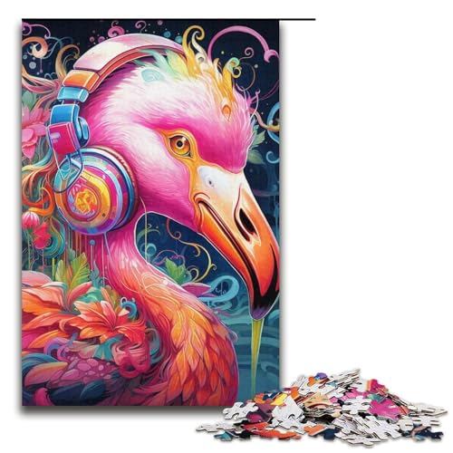 Puzzle mit 1000 Teilen für Erwachsene, bunter Flamingo, zum Dekomprimieren, intellektuelles Lernspielzeug, Heimkunstdekor, Größe 38 x 26 cm Puzzle mit 1000 Teilen für Erwachsene, bunter Flamingo, zum Dekomprimieren, intellektuelles Lernspielzeug, Heimkunstdekor, Größe 38 x 26 cm von LLONGKT