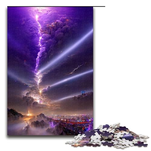 Puzzle mit 1000 Teilen für Erwachsene, buntes Traum-Universum-Quizspiel, Stressabbau, schwierige Herausforderung, Größe 50 x 75 cm von LLONGKT