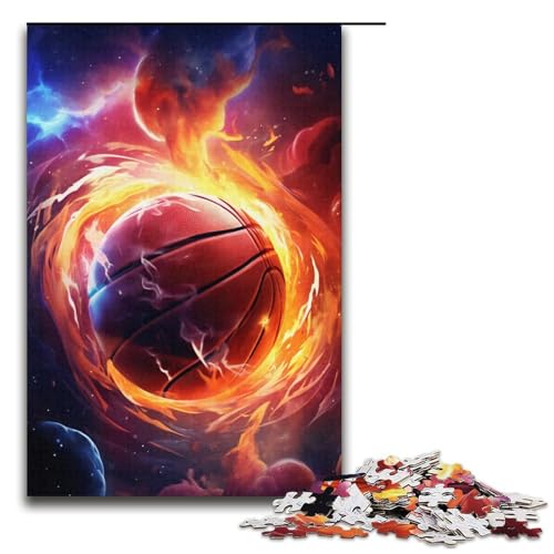 Puzzle mit 1000 Teilen für Erwachsene, farbenfrohes Basketball-Spiel, lustige Spiele für die ganze Familie, Weihnachts- und Geburtstagsgeschenke (Größe 38 x 26 cm) von LLONGKT