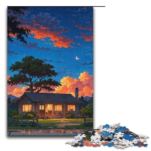 Puzzle mit 1000 Teilen für Erwachsene im japanischen Stil, Lernspiele, Geschenkideen für Teenager ab 14 Jahren (Größe 38 x 26 cm) von LLONGKT