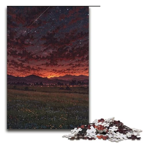 Puzzle mit 1000 Teilen für Erwachsene im japanischen Stil, Lernspiele, Geschenkideen für Teenager ab 14 Jahren (Größe 38 x 26 cm) von LLONGKT