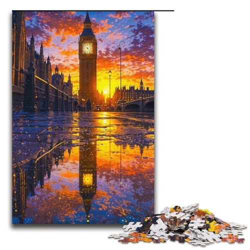 Puzzle mit 1000 Teilen für Erwachsene im japanischen Stil, Lernspiele, Geschenkideen für Teenager ab 14 Jahren (Größe 38 x 26 cm) von LLONGKT
