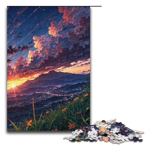 Puzzle mit 1000 Teilen für Erwachsene im japanischen Stil, Lernspiele, Geschenkideen für Teenager ab 14 Jahren (Größe 38 x 26 cm) von LLONGKT