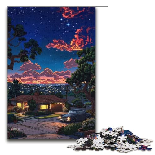 Puzzle mit 1000 Teilen für Erwachsene im japanischen Stil, Lernspiele, Geschenkideen für Teenager ab 14 Jahren (Größe 38 x 26 cm) von LLONGKT