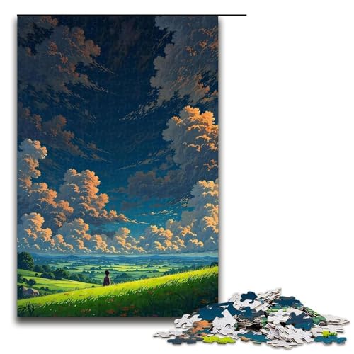 Puzzle mit 1000 Teilen für Erwachsene im japanischen Stil, Lernspiele, Geschenkideen für Teenager ab 14 Jahren (Größe 50 x 75 cm) von LLONGKT