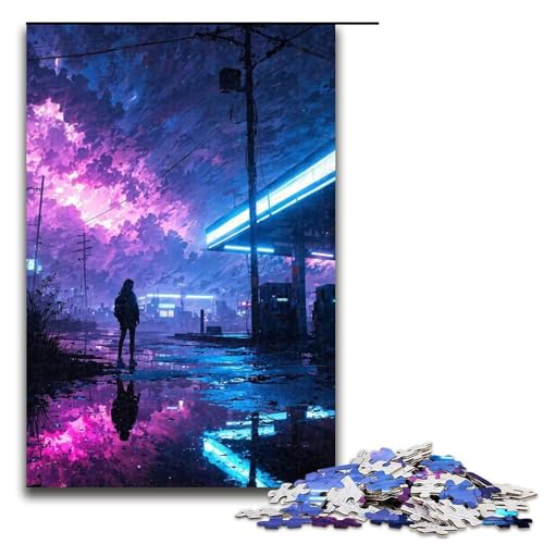 Puzzle mit 1000 Teilen für Erwachsene im japanischen Stil, Lernspiele, Geschenkideen für Teenager ab 14 Jahren (Größe 50 x 75 cm) von LLONGKT