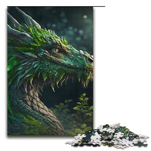 Puzzle mit Blattdrachen, 1000 Teile, für Erwachsene, Lernspiele, Staycation, Zeitvertreib für Teenager ab 14 Jahren, Größe 38 x 26 cm von LLONGKT