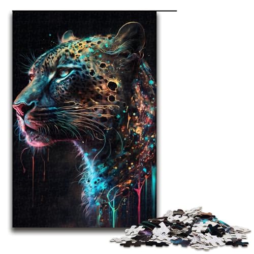 Puzzle mit Tier-Leoparden-Malerei, 1000 Teile, für Erwachsene, Geburtstagsgeschenk, Geschenke für Teenager ab 14 Jahren, Größe 50 x 75 cm Puzzle mit Tier-Leoparden-Malerei, 1000 Teile, für Erwachsene, Geburtstagsgeschenk, Geschenke für Teenager ab 14 Jahren, Größe 50 x 75 cm von LLONGKT