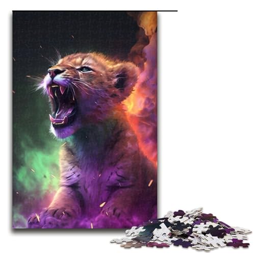 Puzzles 1000 Teile Kunst Bunte Löwen Puzzles für Erwachsene Teenager Holzpuzzle Tolles Geschenk für Erwachsene Größe 50x75cm Puzzles 1000 Teile Kunst Bunte Löwen Puzzles für Erwachsene Teenager Holzpuzzle Tolles Geschenk für Erwachsene Größe 50x75cm von LLONGKT