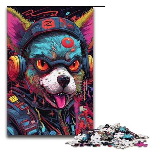Puzzles Kopfhörer Hund 1000-teiliges Puzzle für Erwachsene, Lernspiele, Künstlersammlung, Bildende Kunst für Jugendliche ab 14 Jahren, Größe 38 x 26 cm Puzzles Kopfhörer Hund 1000-teiliges Puzzle für Erwachsene, Lernspiele, Künstlersammlung, Bildende Kunst für Jugendliche ab 14 Jahren, Größe 38 x 26 cm von LLONGKT