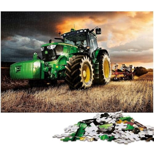Puzzles Landwirtschaftliche Werkzeuge Traktoren Puzzle für Erwachsene 1000 Teile Karton Puzzle Erwachsene Größe 38x26cm von LLONGKT