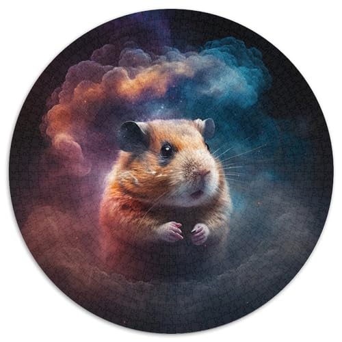 Puzzles für 1000 Teile, Hamsternebel, rund, Puzzles für Teenager, Familien-Lernspiele, Heimdekoration, Geschenk (Größe 67,5 x 67,5 cm) von LLONGKT