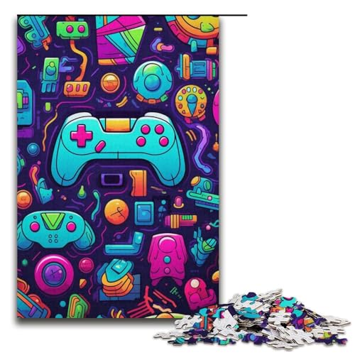 Puzzles für Erwachsene, 1000 Farben, Spiel, Puzzle für Erwachsene, Karton, Puzzle, anspruchsvolles Spiel, Größe 38 x 26 cm von LLONGKT