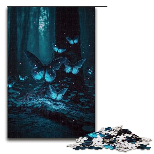 Schmetterlings-Puzzle mit 1000 Teilen für Erwachsene, Holzpuzzle, Heimkunstdekor, Größe 50 x 75 cm Schmetterlings-Puzzle mit 1000 Teilen für Erwachsene, Holzpuzzle, Heimkunstdekor, Größe 50 x 75 cm von LLONGKT
