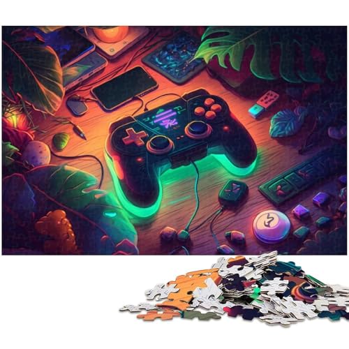 Spiel für Erwachsene Neon 1000 Teile Puzzle Unmögliches Puzzle für und Teenager ab 14 Jahren Größe 38x26cm von LLONGKT