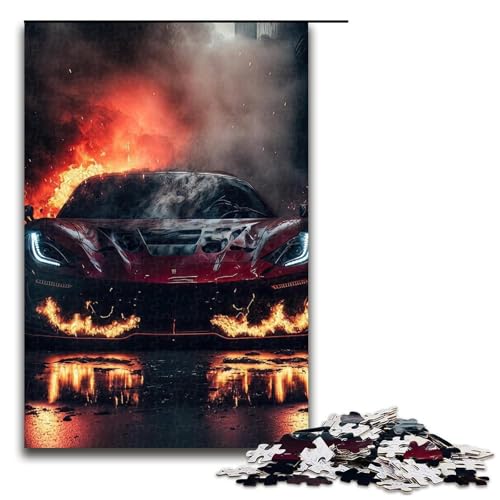 Sportwagen-Puzzle für Erwachsene, 1000 Teile, Puzzlespiel für Jugendliche ab 14 Jahren, Größe 50 x 75 cm von LLONGKT
