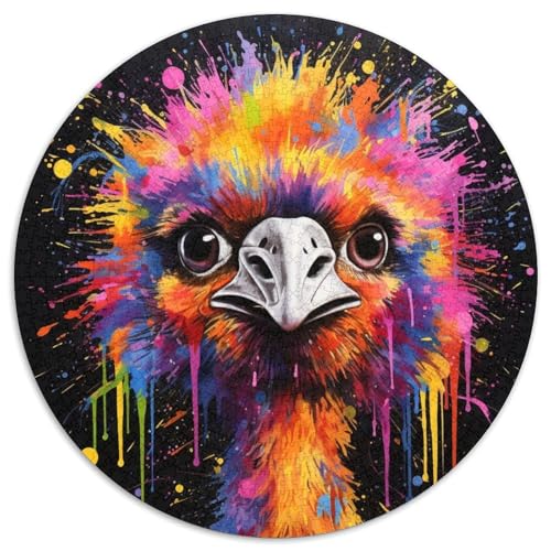 Straußen-Puzzle für Erwachsene, 1000 Teile, Geburtstagsgeschenkidee für Erwachsene, anspruchsvolles Denkspiel (67,5 x 67,5 cm) von LLONGKT