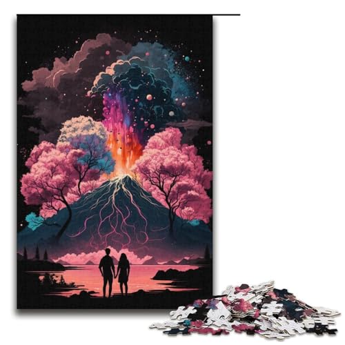 Teenager-Puzzle „Berg“, 1000 Teile, Papppuzzle, geeignet für Erwachsene, tolles Geschenk für Erwachsene, Größe 38 x 26 cm von LLONGKT