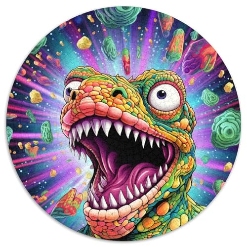 Tier-Nilkrokodile, runde Puzzles aus Pappe für Erwachsene, 1000-teiliges Denkspiel, Spiel für Erwachsene, interaktive Familienaktivität (Größe 67,5 x 67,5 cm) von LLONGKT