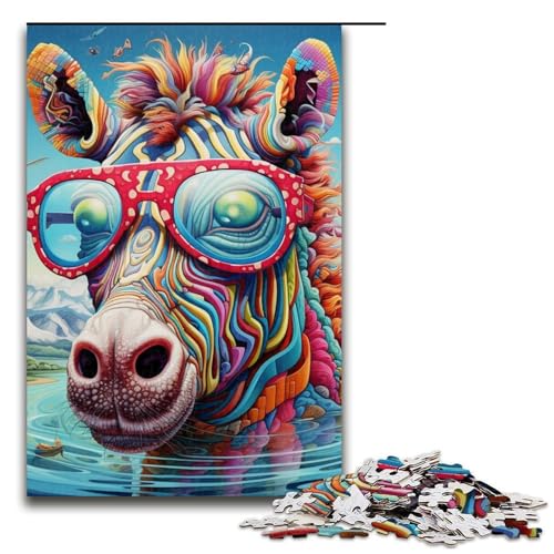 Tier-Zebra-Puzzle für Erwachsene, 1000 Teile, Puzzlespiel für Jugendliche ab 14 Jahren, Größe 50 x 75 cm von LLONGKT