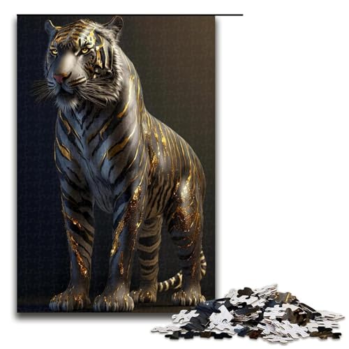 Tiger-Puzzle 1000 Teile für Erwachsene, Puzzle zum Stressabbau für Teenager ab 14 Jahren, Größe 50 x 75 cm von LLONGKT