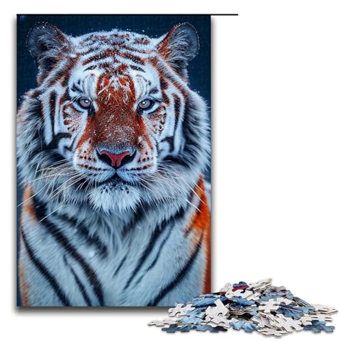 Tiger-Puzzle für Erwachsene, 1000 Teile, Holzpuzzle, tolles Geschenk für Erwachsene, Größe 50 x 75 cm Tiger-Puzzle für Erwachsene, 1000 Teile, Holzpuzzle, tolles Geschenk für Erwachsene, Größe 50 x 75 cm von LLONGKT