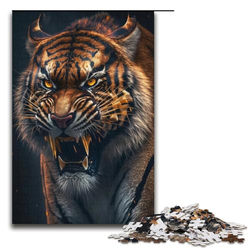 Tiger-Puzzle für Erwachsene, 1000 Teile, Puzzlespiel für Jugendliche ab 14 Jahren, Größe 38 x 26 cm Tiger-Puzzle für Erwachsene, 1000 Teile, Puzzlespiel für Jugendliche ab 14 Jahren, Größe 38 x 26 cm von LLONGKT